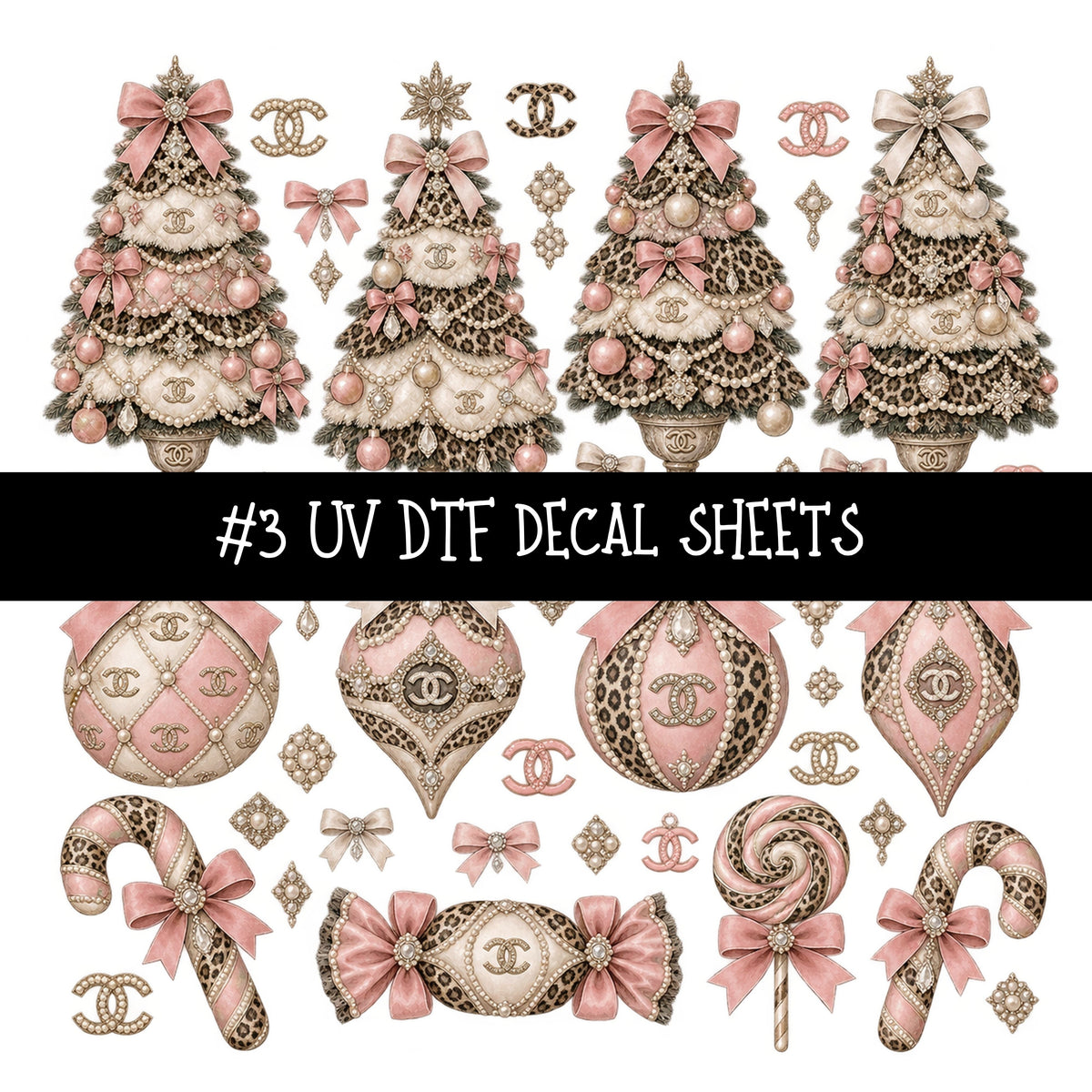Bougie Nutcracker Chanel UV DTF Decal sheets 11 Designs available