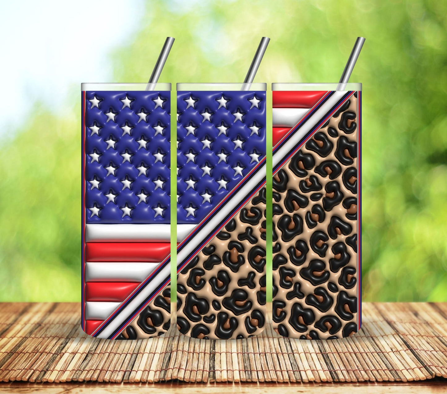 Patriotic Puff - Adhesive Vinyl Wrap - 8 Design options