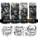 Enchanted Halloween Torn Pages UV DTF Decal sheets 10 Designs available
