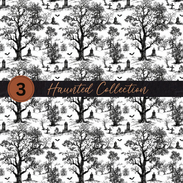 Haunted Vinyl collection- 12x12 vinyl sheets-9 designs available