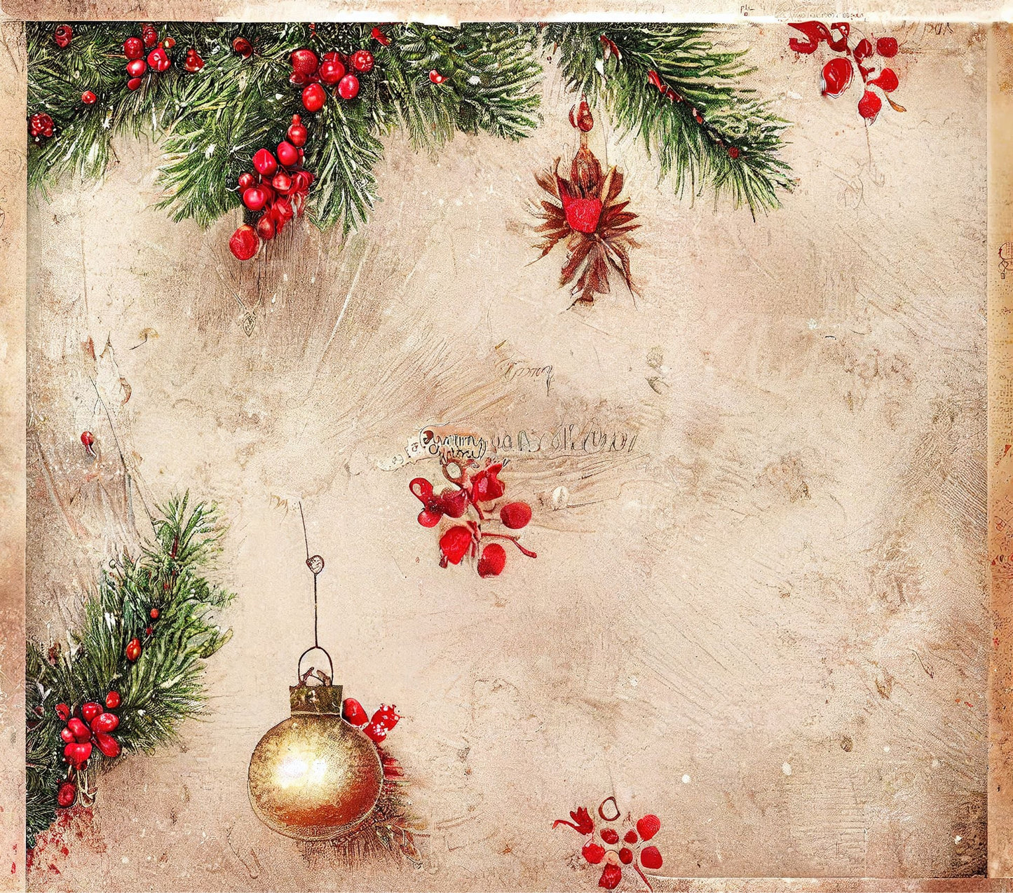 Vintage Christmas 2 - Adhesive Vinyl Wrap - 12 Designs to choose from