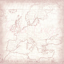 Vintage map - Adhesive Vinyl 12x12 Sheet - 12 Designs