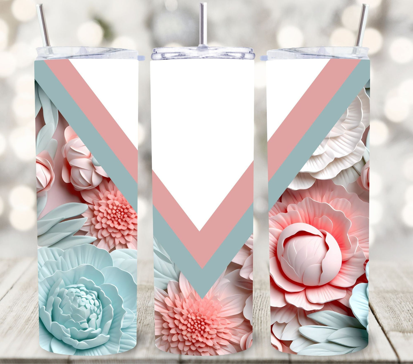 VSplit Beautiful 3D floral - Adhesive Vinyl Wrap - 8 Designs