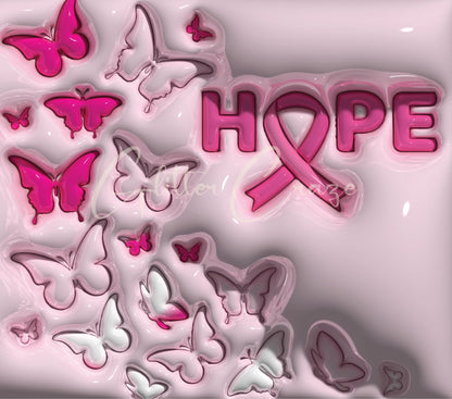 Breast Cancer Awareness Puffy - Adhesive Vinyl Wrap- 2 Designs