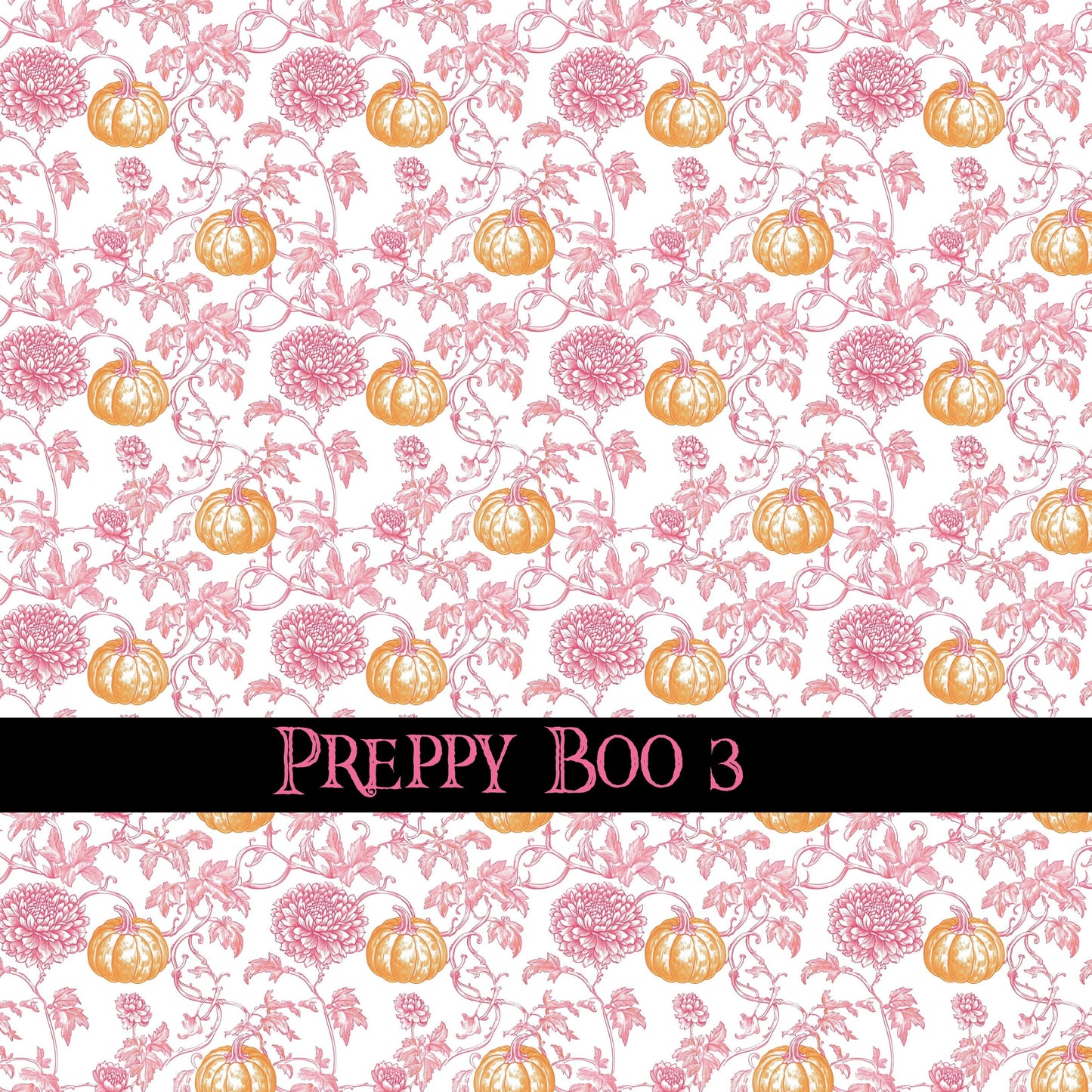 Preppy Boo collection- 12x12 vinyl sheets-10 designs available