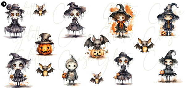Halloween - UV DTF Decal sheets 10x5 inches 4 styles