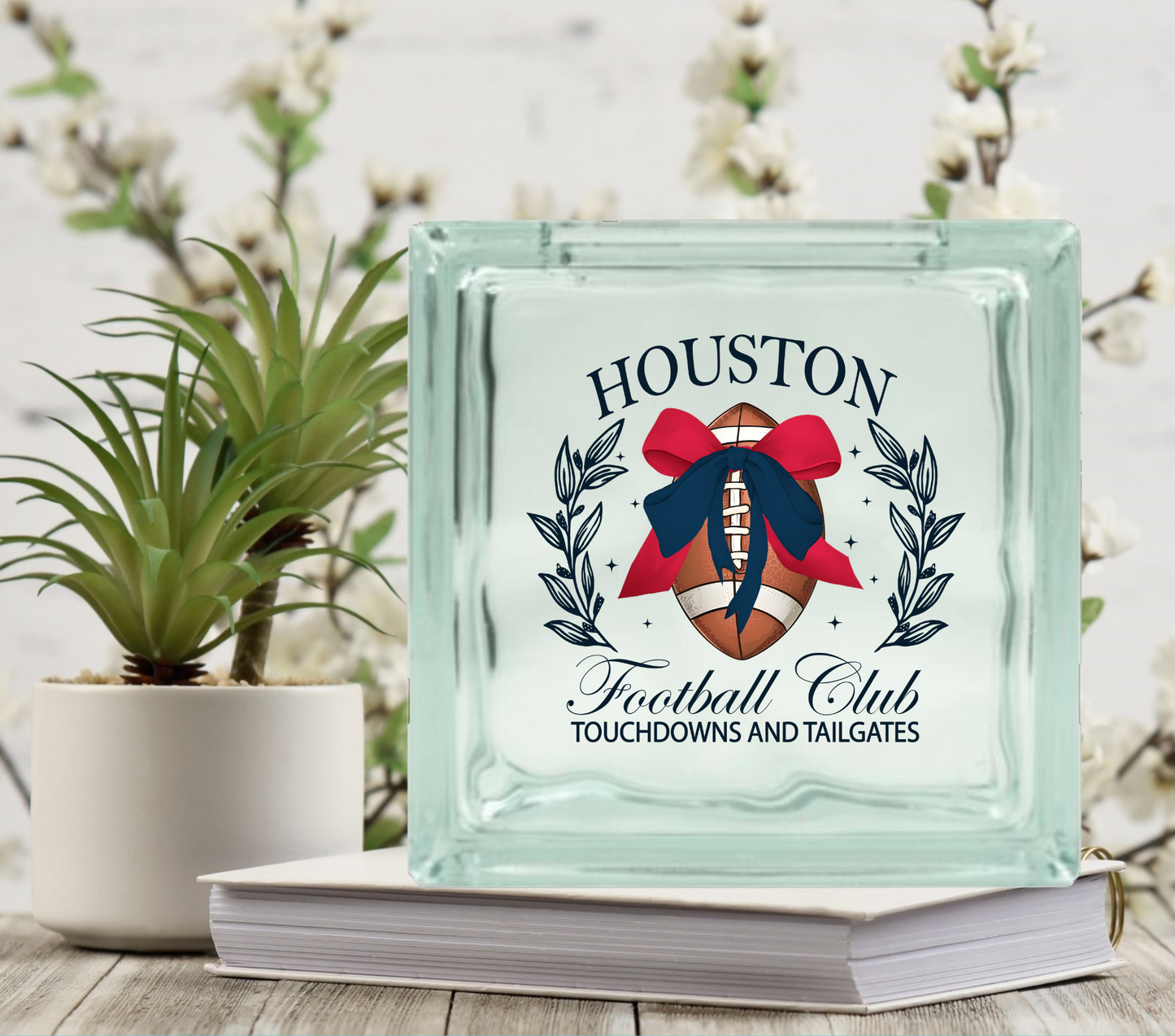 Football Club - UV DTF Glass Block Decal - 6.5 inches