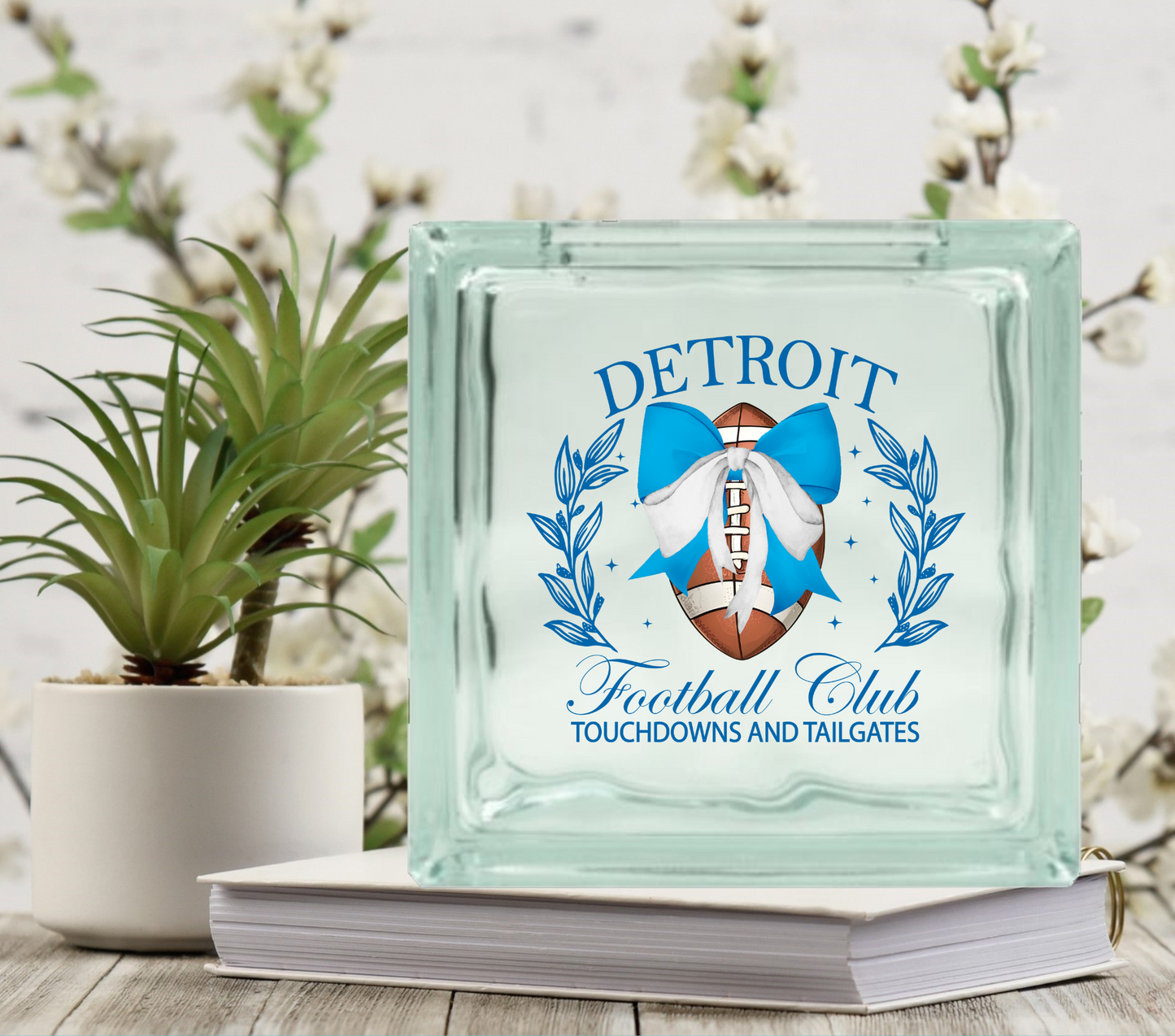Football Club - UV DTF Glass Block Decal - 6.5 inches