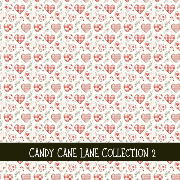 Candy Cane Lane Collection vinyl sheets 12 Patterns to choose from