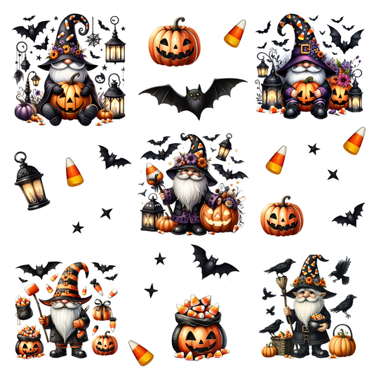 Halloween Candy Gnomes - UV DTF Decal sheets- 2 Designs