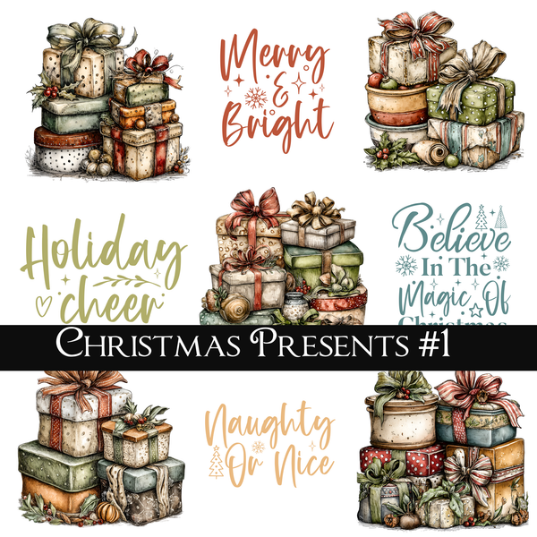 Christmas Presents -UVDTF Decal Sheets