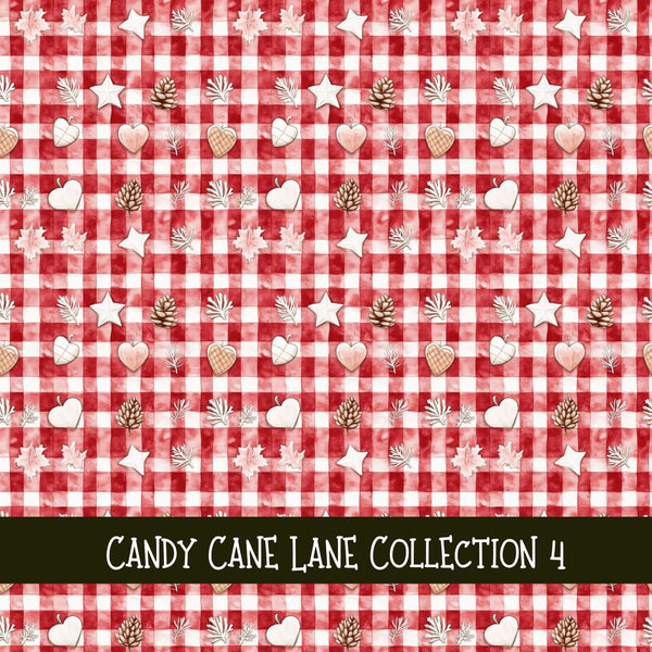 Candy Cane Lane Collection vinyl sheets 12 Patterns to choose from