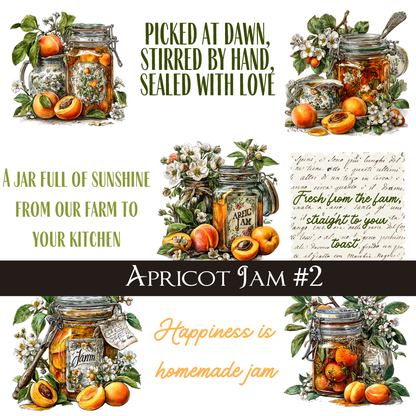 Apricot Jam -UVDTF Decal Sheets