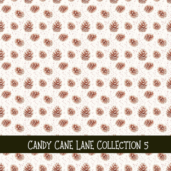 Candy Cane Lane Collection vinyl sheets 12 Patterns to choose from