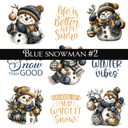 Blue Snowman -UVDTF Decal Sheets (5 Variants)