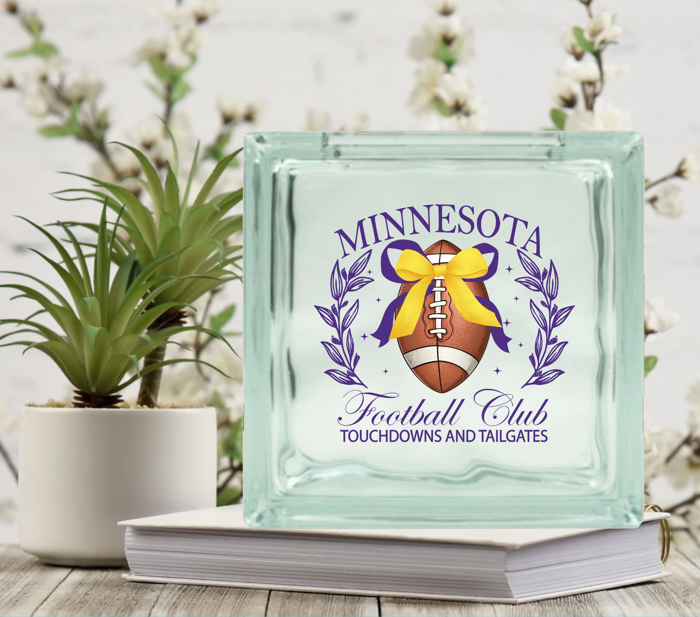 Football Club - UV DTF Glass Block Decal - 6.5 inches