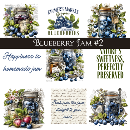 Blueberry Jam -UVDTF Decal Sheets