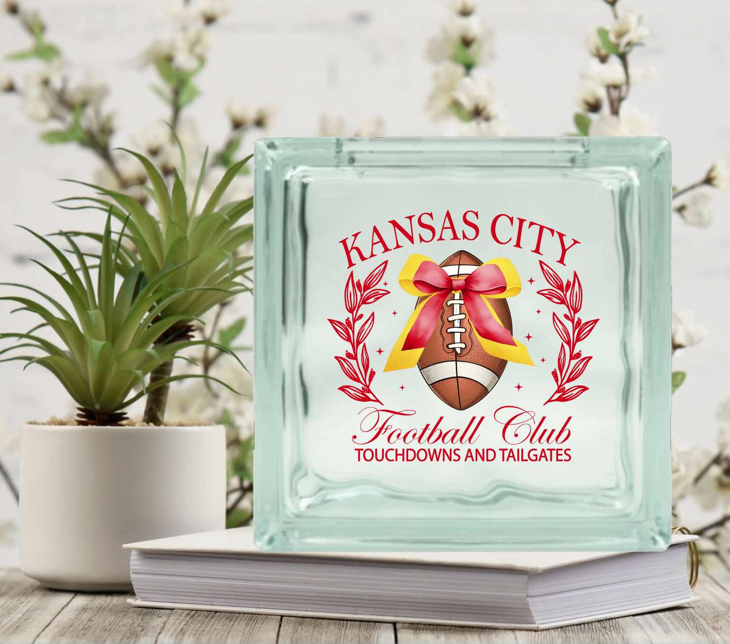 Football Club - UV DTF Glass Block Decal - 6.5 inches