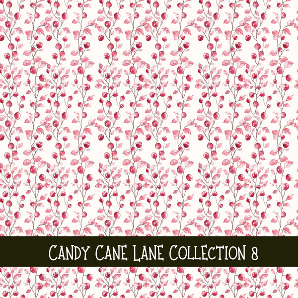 Candy Cane Lane Collection vinyl sheets 12 Patterns to choose from