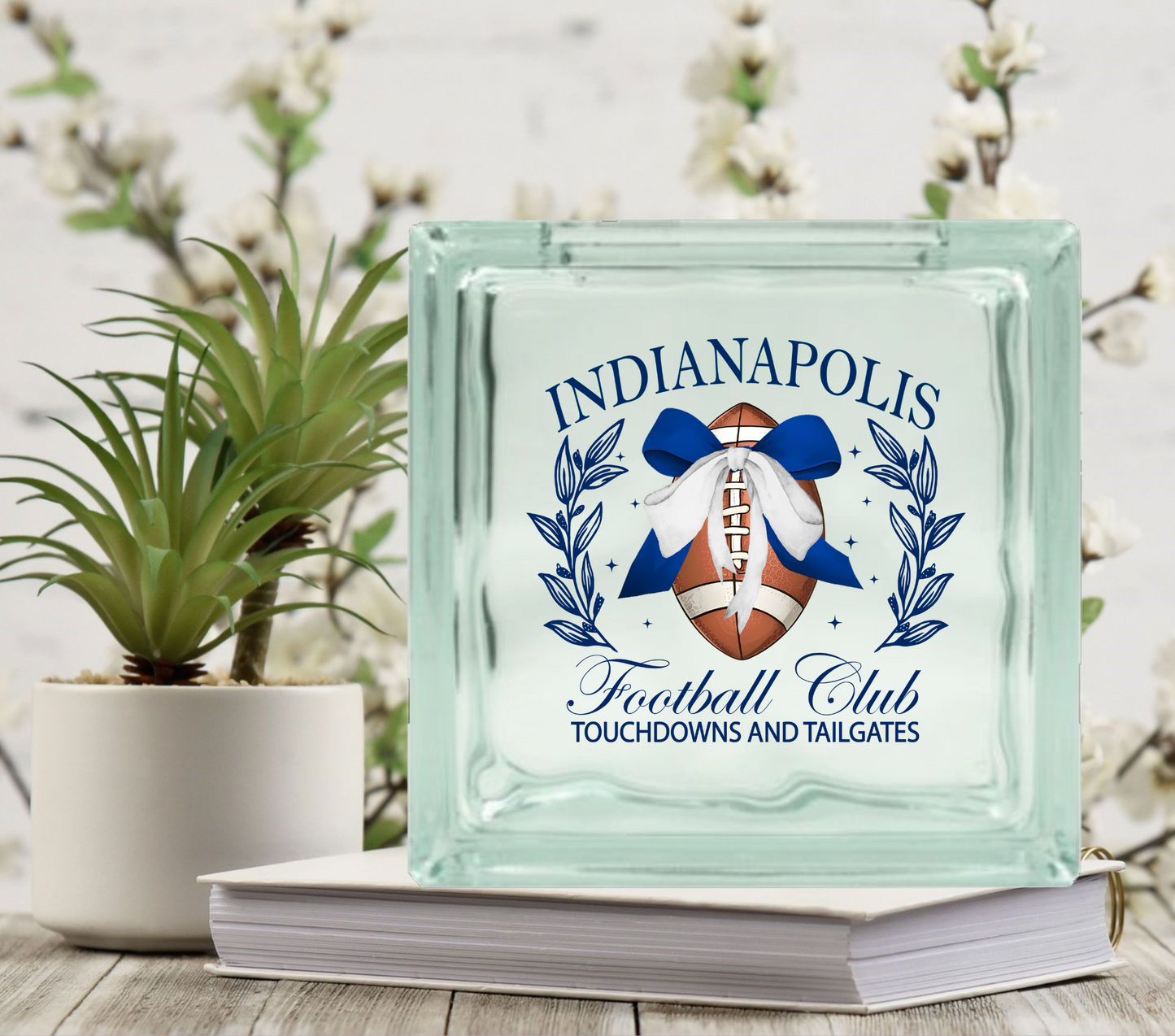 Football Club - UV DTF Glass Block Decal - 6.5 inches