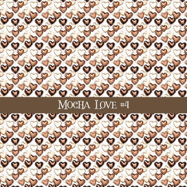 Mocha Love- vinyl sheets 20 (Patterns to choose from)