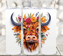 3D Highland Cow - Adhesive Vinyl Wrap -8 designs