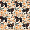 Highland Cow - Adhesive Vinyl 12x12 Sheets - 8  Designs