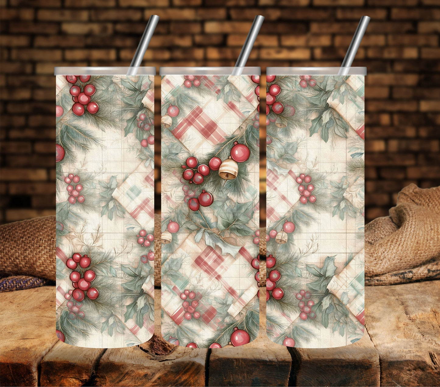 Woodlands Christmas Vinyl tumbler wraps- 18 Designs- 2 Sizes Avaialble