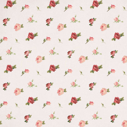 Vintage Pink Floral Collection - Adhesive Vinyl 12x12 Sheet - 12 Designs