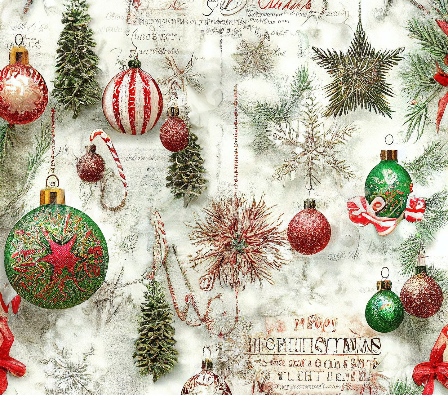 Vintage Christmas - Adhesive Vinyl Wrap