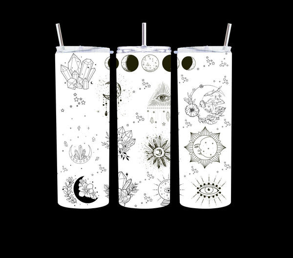Celestial - UV DTF Tumbler wrap - 2 color options