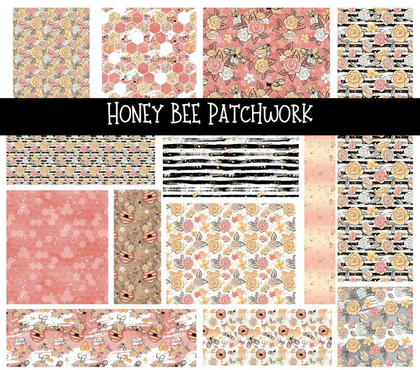 Honey Bee Doodle Patchwork Set