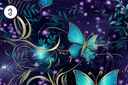Enchanting Blue Faries and Butterflies - Adhesive Vinyl 12x12 Sheets - 12 Design Options