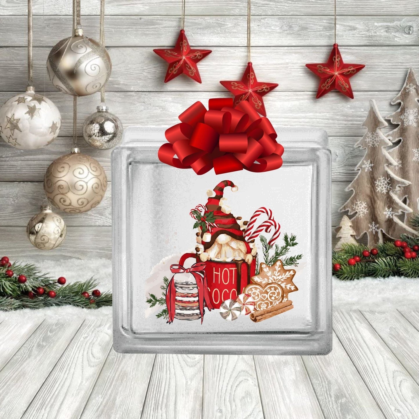 Glass Block Christmas UV Decals- 10 DESIGNS