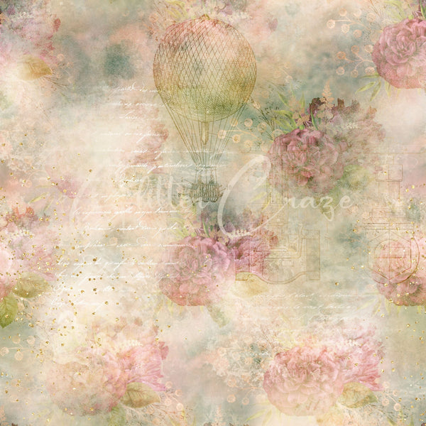 Romantic Steampunk - Adhesive Vinyl 12x12 sheets - 20 Designs