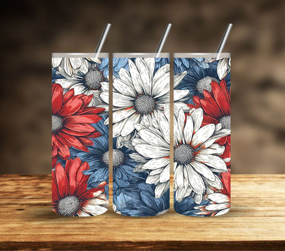 Patriotic Floral - Adhesive Vinyl Wrap- 11 designs