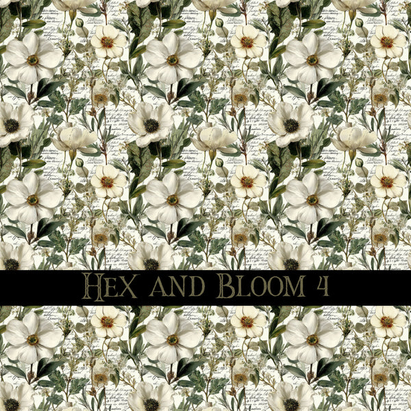 Hex and Bloom Vinyl collection- 12x12 vinyl sheets-16 designs available