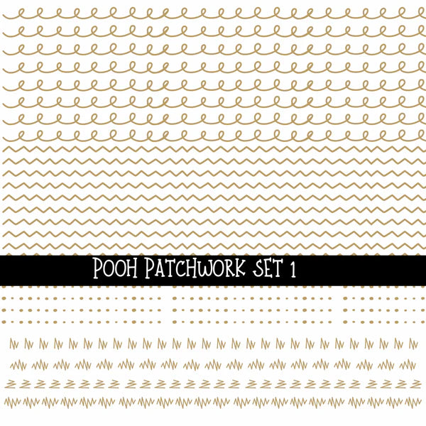 Pooh Doodle Patchwork Set #1