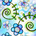 flower Power - Adhesive Vinyl 12x12 sheets - 12 designs to choose frrom