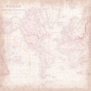Vintage map - Adhesive Vinyl 12x12 Sheet - 12 Designs