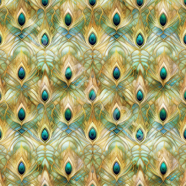 Stained Peacock - Adhesive Vinyl Wrap and 12x12 Sheets - 12 Design Options