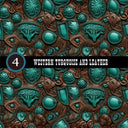 Western Turquoise and Leather Collection Vinyl collection- 12x12 vinyl sheets-20 designs available