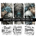 Enchanted Halloween Torn Pages UV DTF Decal sheets 10 Designs available