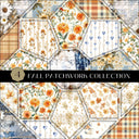 Fall Patchwork Vinyl collection- 12x12 vinyl sheets-5 designs available