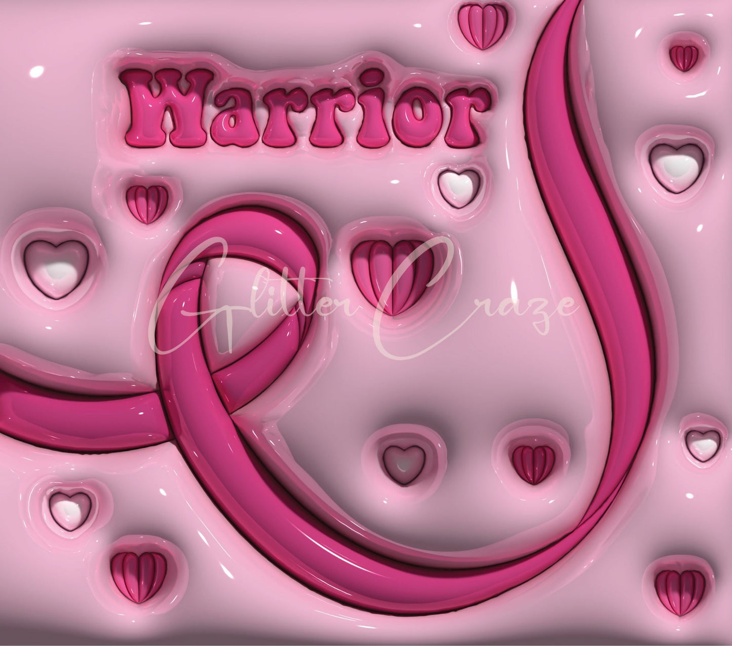 Breast Cancer Awareness Puffy - Adhesive Vinyl Wrap- 2 Designs