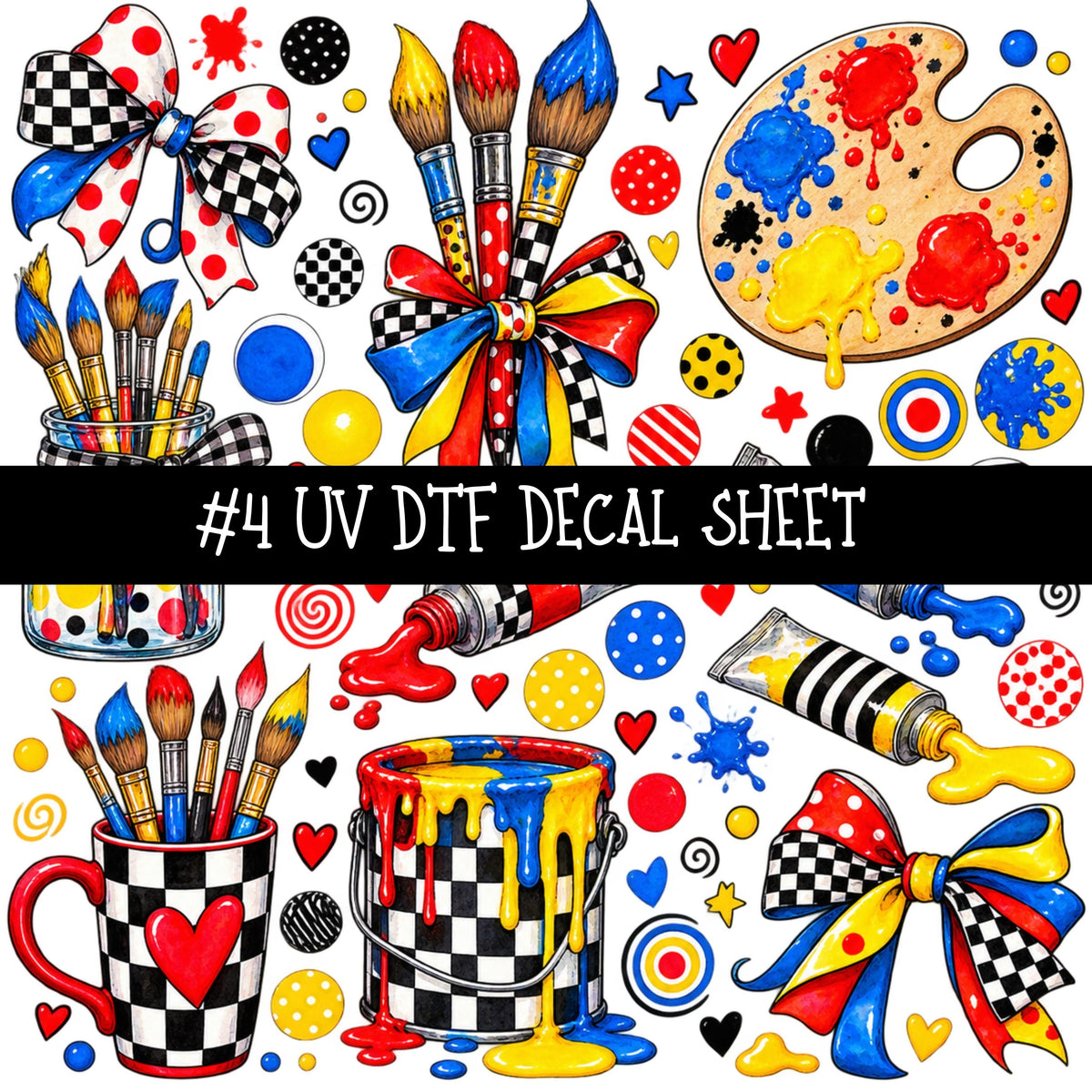 Paint the town UV DTF Decal sheets 13 Designs available
