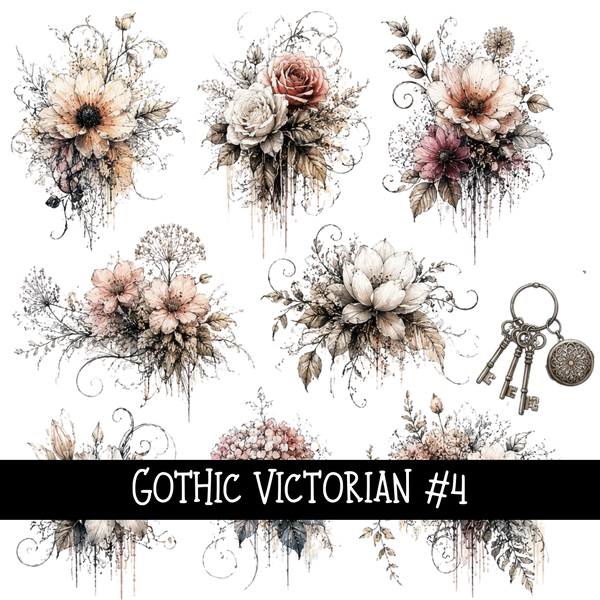 Gothic Victorian Torn Pages UV DTF Decal sheets 6 designs available