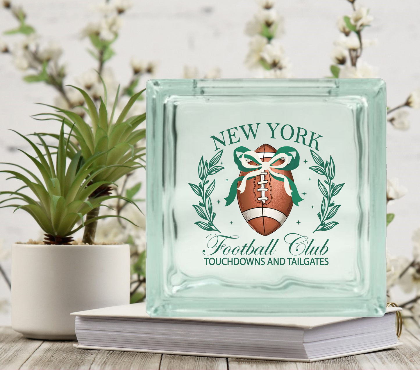 Football Club - UV DTF Glass Block Decal - 6.5 inches