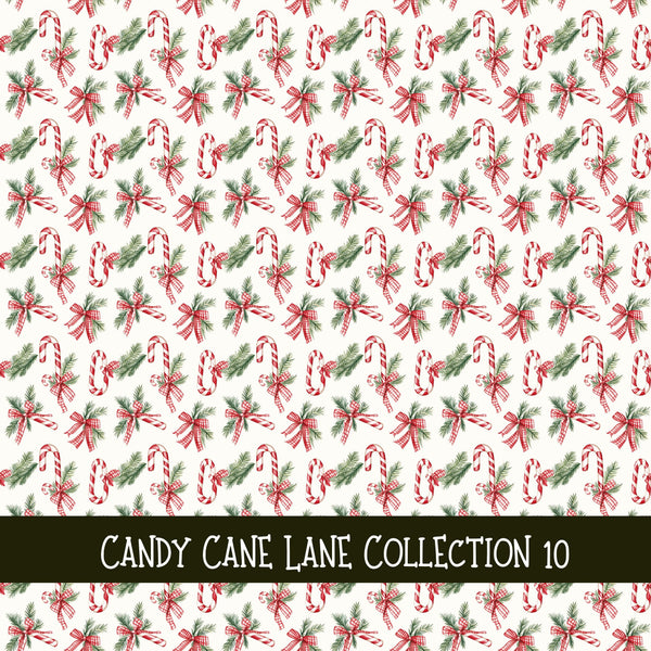 Candy Cane Lane Collection vinyl sheets 12 Patterns to choose from