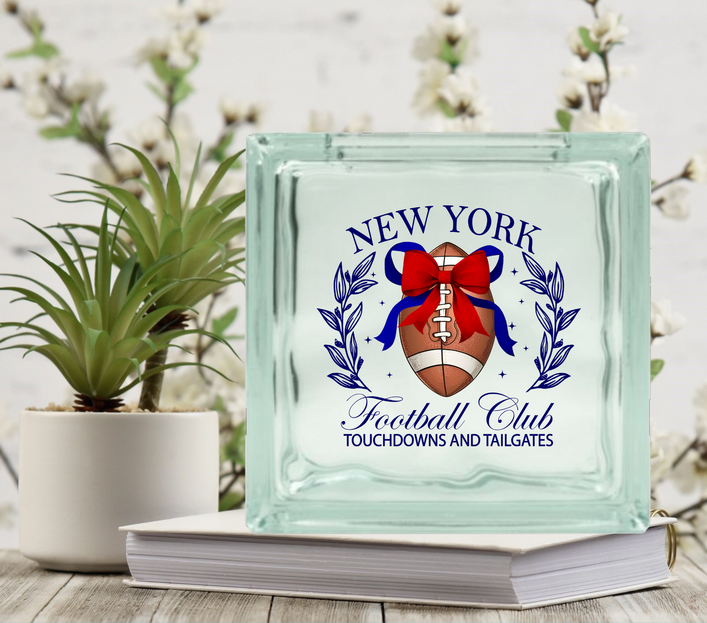 Football Club - UV DTF Glass Block Decal - 6.5 inches